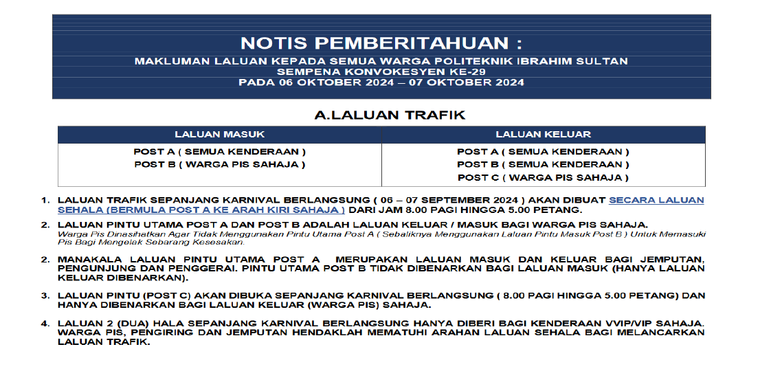 notis pemberitahuan